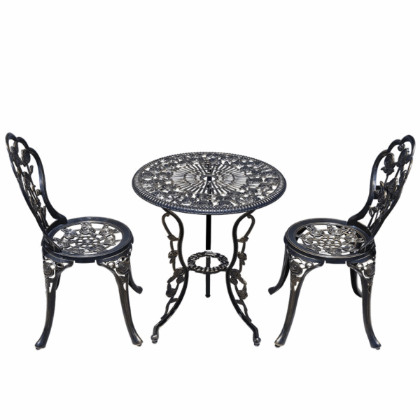 Outdoor leisure table and chair three piece set