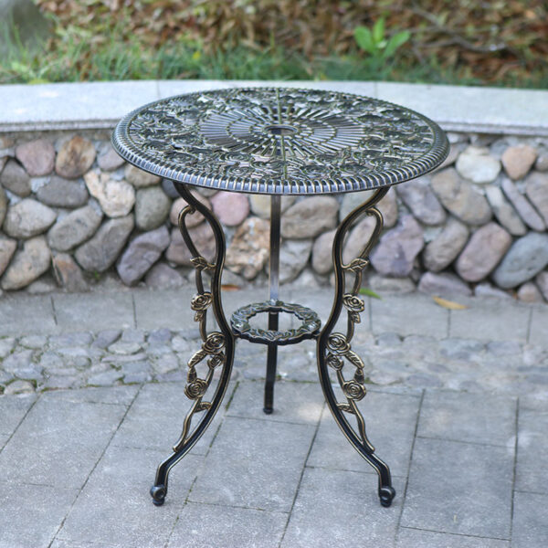 Outdoor leisure table and chair three piece set
