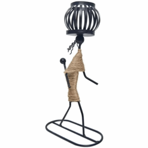 Creative iron hemp rope candle holder