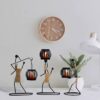 Creative iron hemp rope candle holder