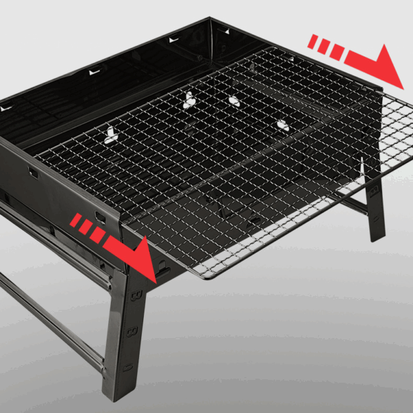 Outdoor folding barbecue grill