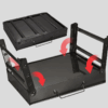 Outdoor folding barbecue grill