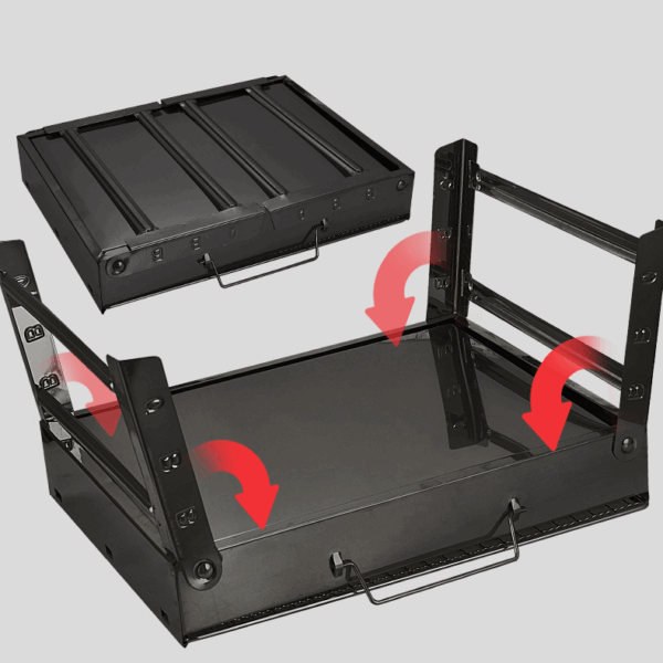 Outdoor folding barbecue grill