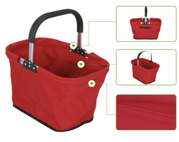 Folding storage basket